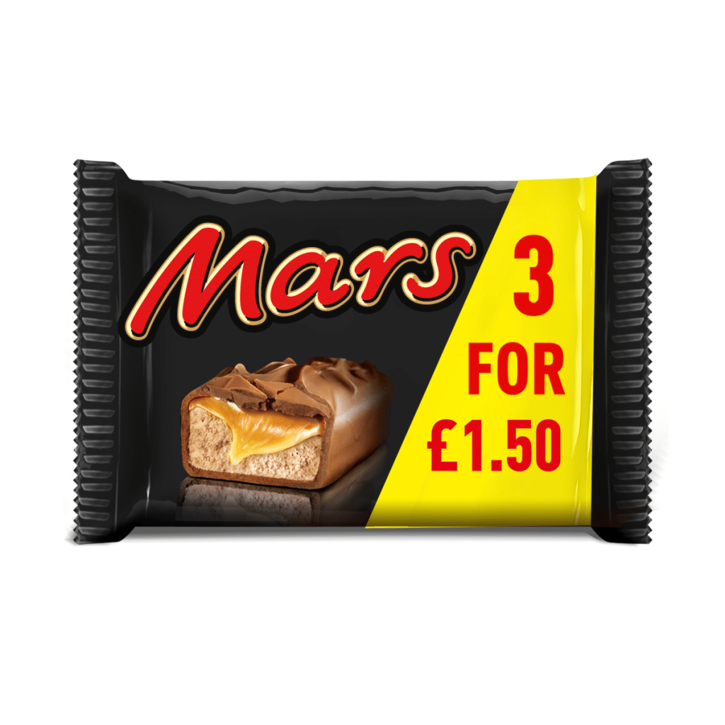 22 X Mars Milk Chocolate Bars 3Pk - 3X39.4Gm