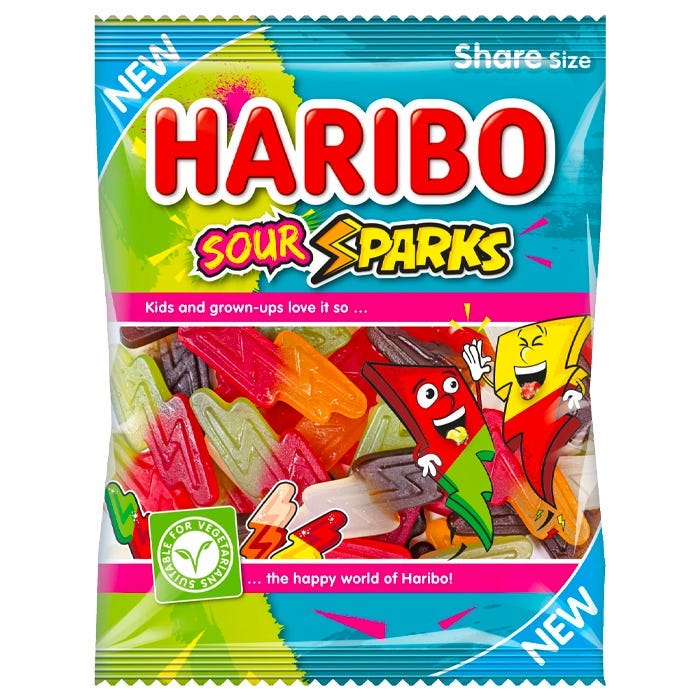 12 x Haribo Sour Sparks 160G