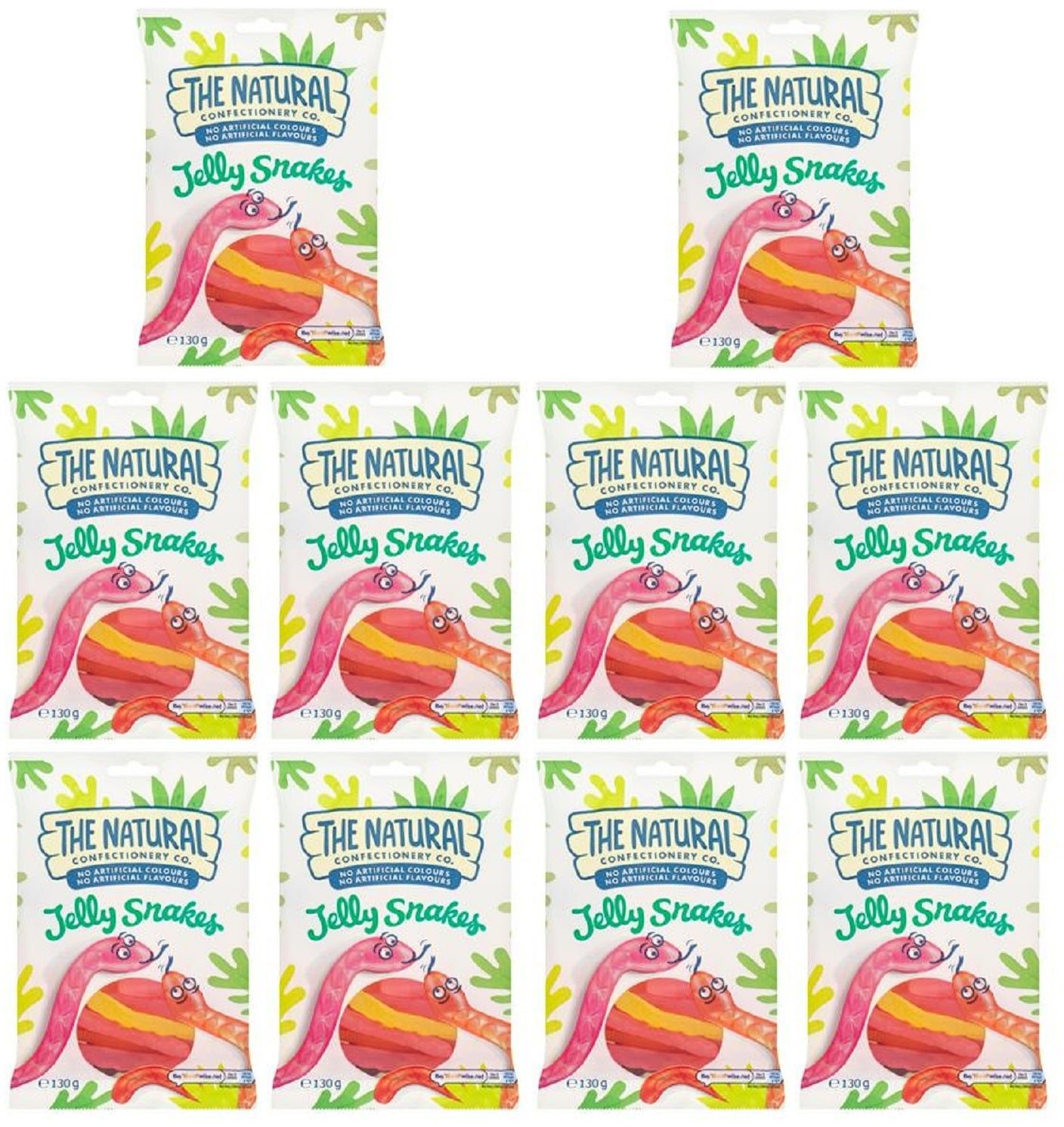 10 x Tncc Jelly Snakes - 130GM