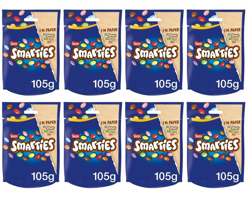 8 x Smarties Pouch 105Gm