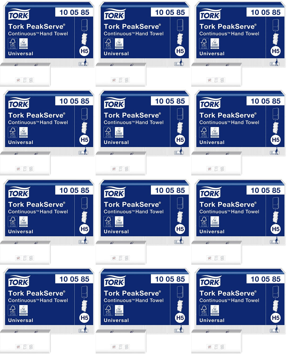 12 x Tork Peakserve Continuous Hand Towel- H5