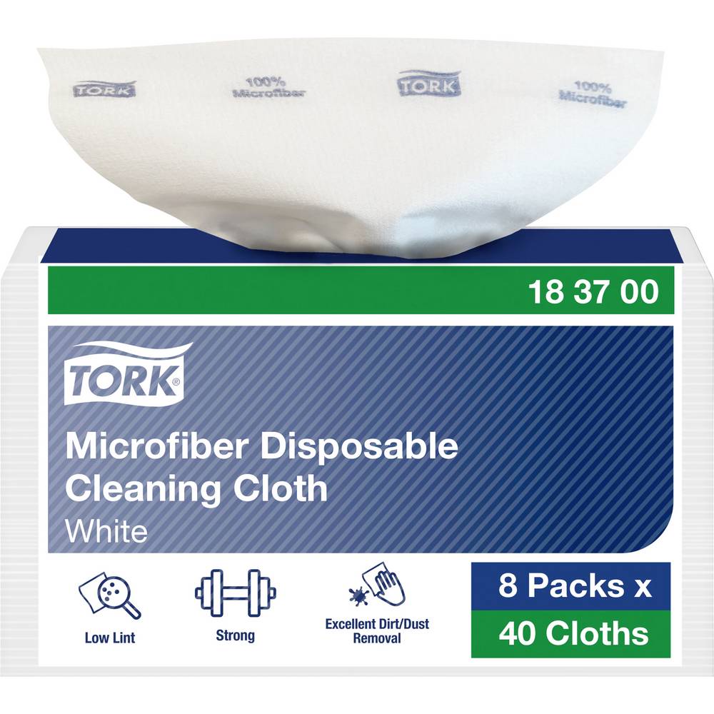 40 x Tork Microfibre Disposable Cleaning Cloth