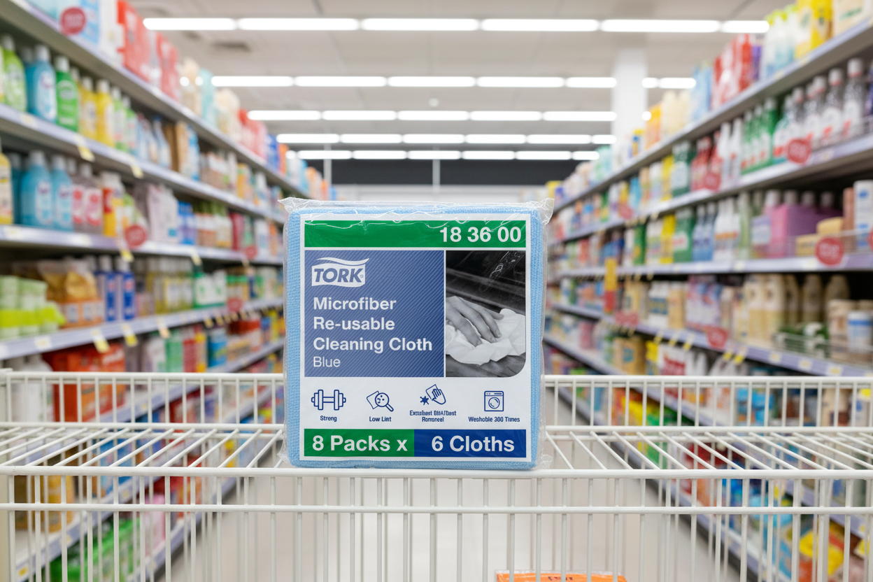 Tork Microfibre Reusable Cloth Blue 6PK