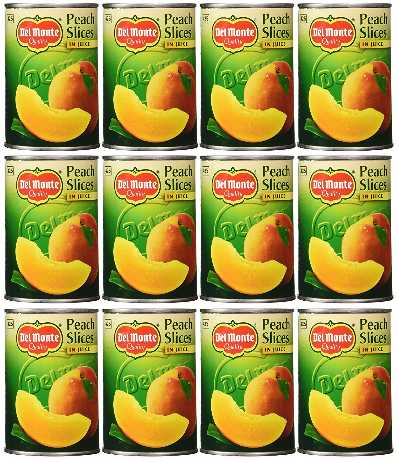 12 x Del Monte Peach Slices In Juice 415G