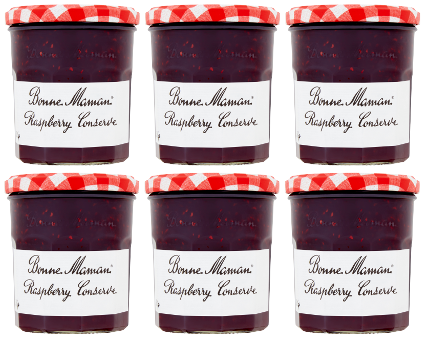 6 x Bonne Maman Raspberry Conserve 370Gm