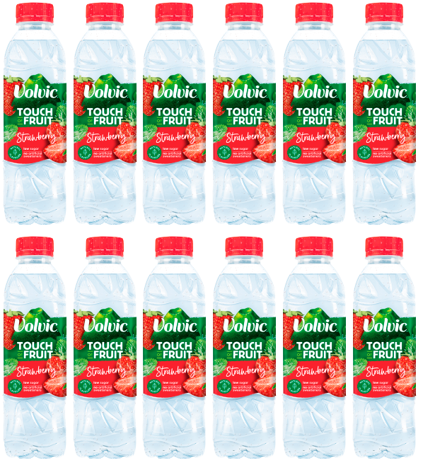 12 x Volvic Strawberry Original 500Ml