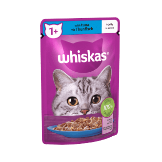 28 x Whiskas Cat 1+ Pouch Tuna & Jelly - 85Gm