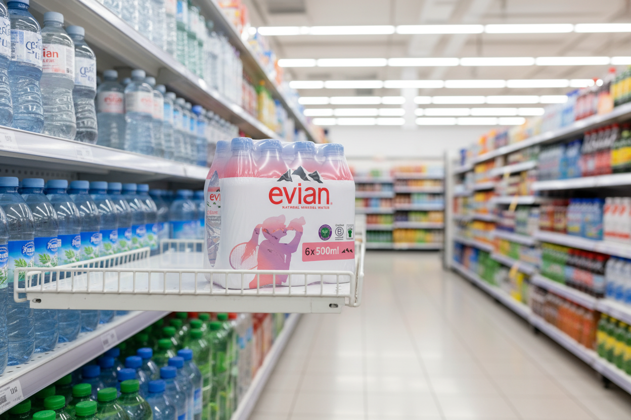 5 x Evian Still Water 6Pk 6X500Mls