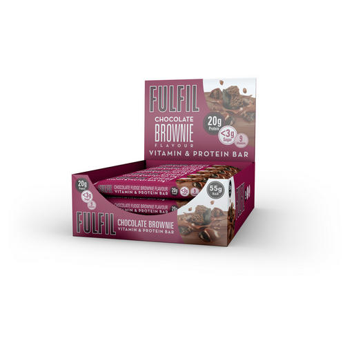 15 x Fulfil Chocolate Brownie Flavour Vitamin & Protein Bar 55G