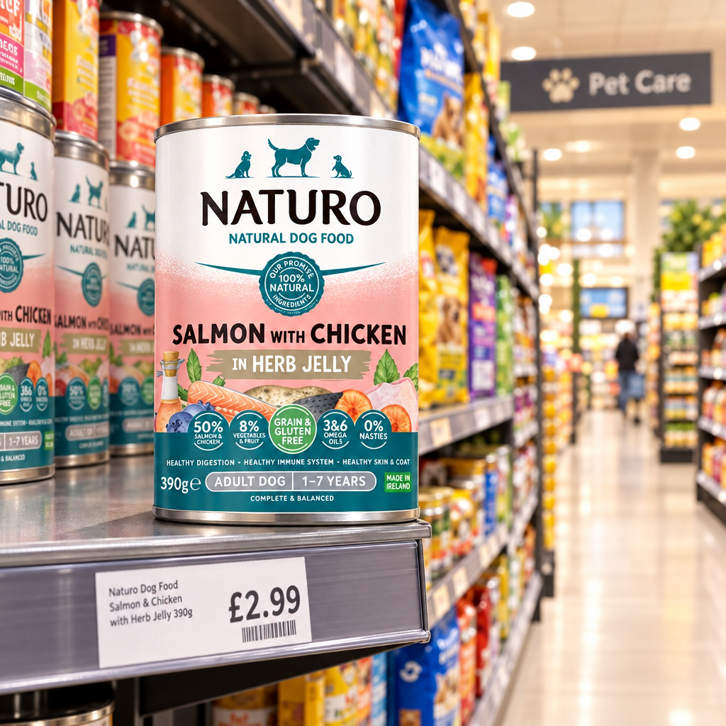 12 x Naturo Adult Dog Salmon & Chicken Jelly  - 390GM