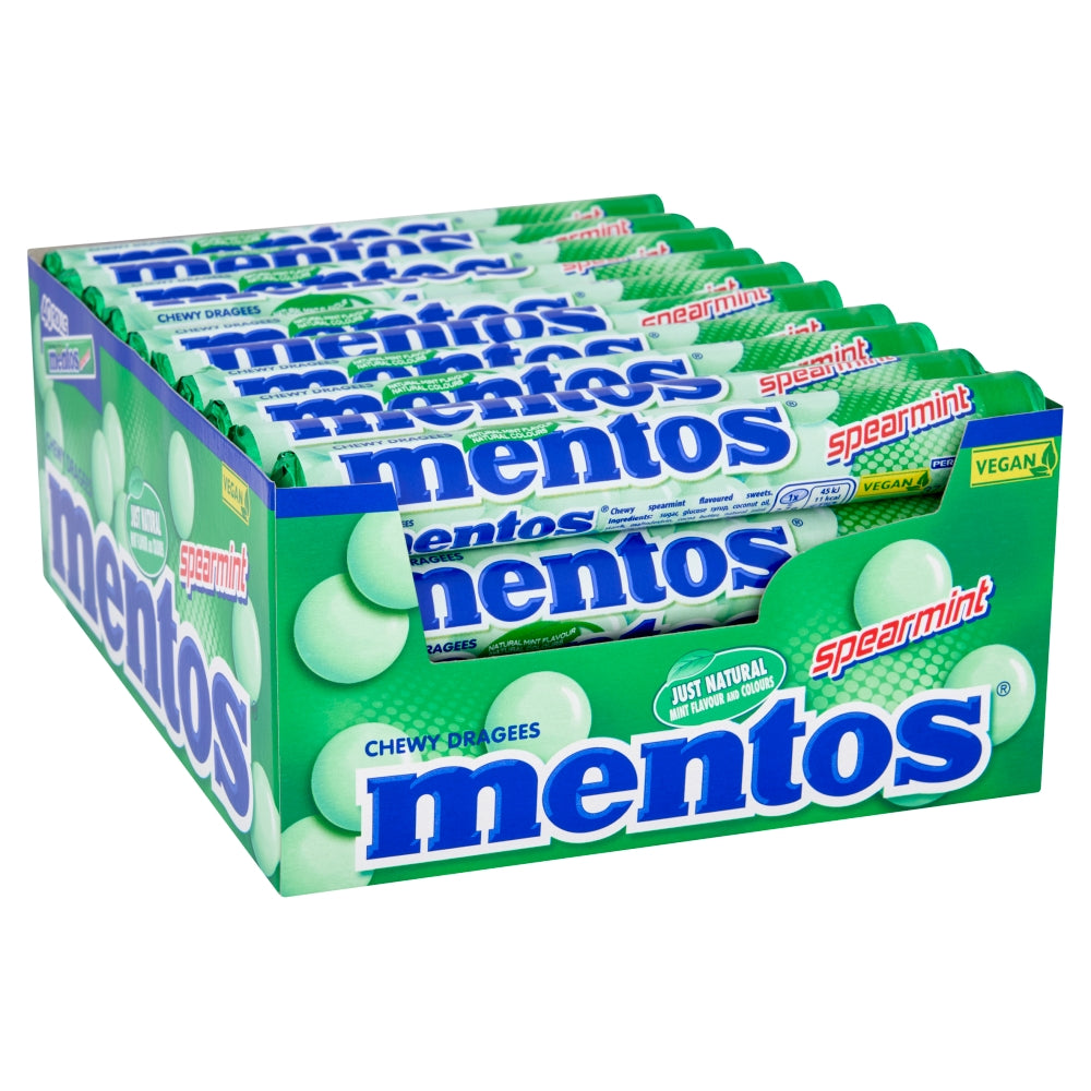 40 x Mentos Spearmint Chewy Dragees 37.5G