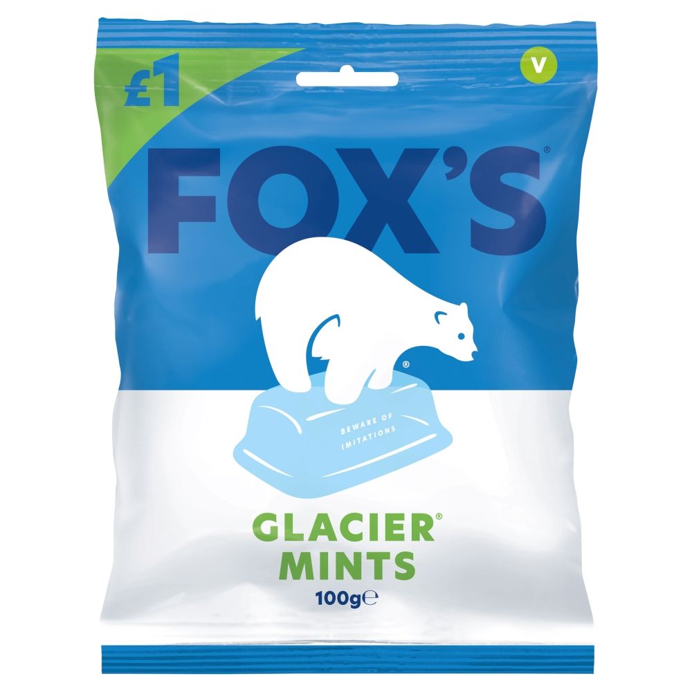 12 x Foxs Glacier Mints 100Gm