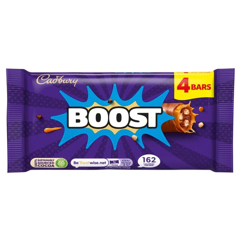 12 x Cadbury Boost Snacksize 4pk - 126GM