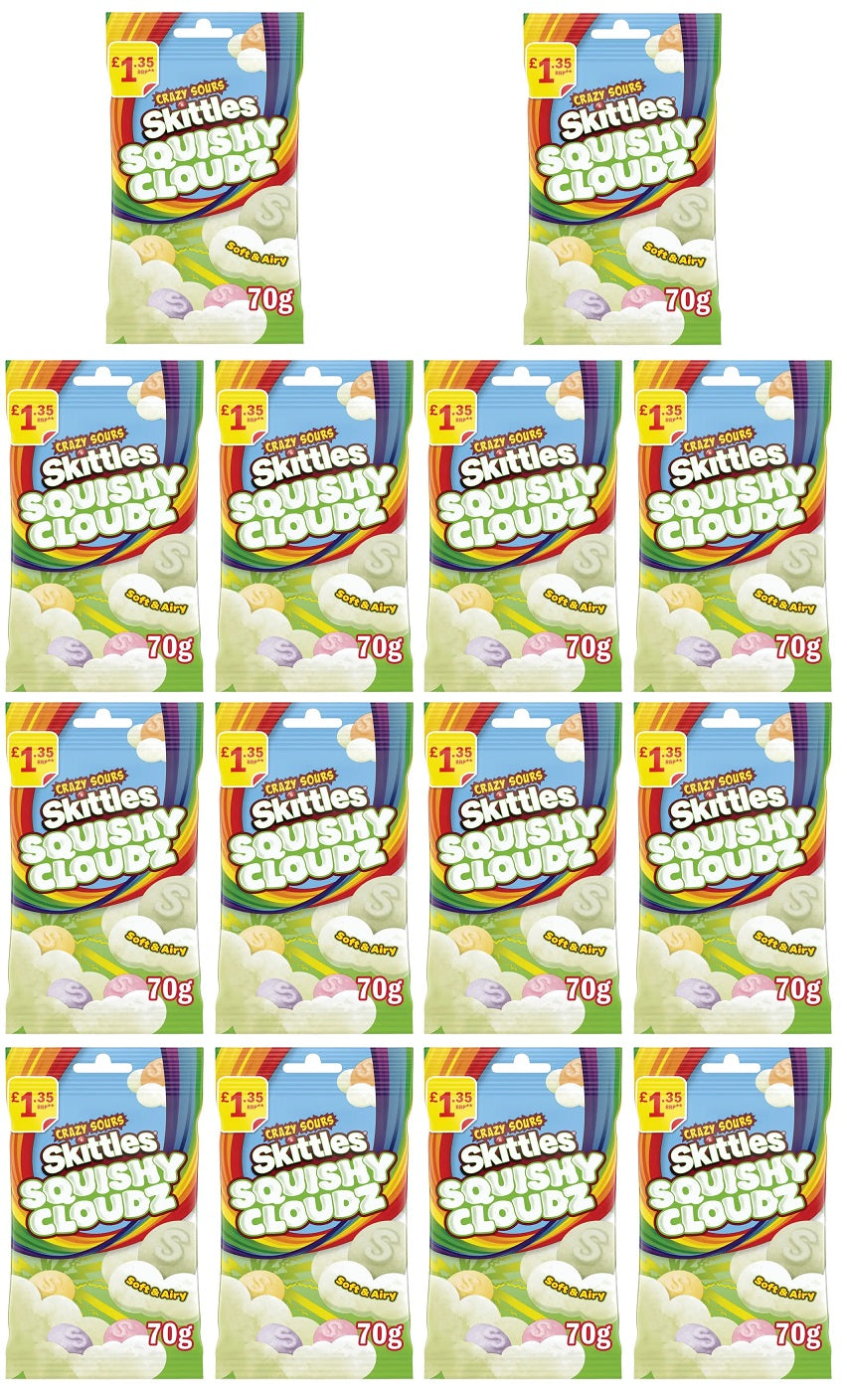 14 x Skittles Fruit Squishy Cloudz - 70GM