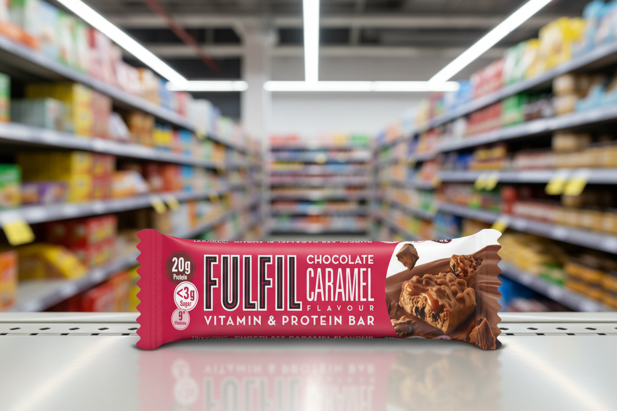 15 x Fulfil Chocolate Caramel Flavour Vitamin & Protein Bar 55G