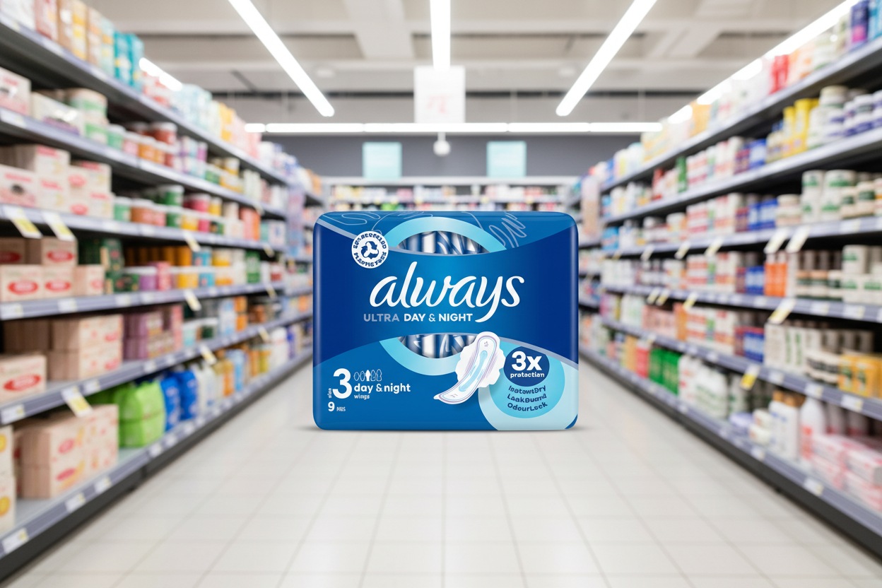 16 x Always Ultra Day & Night Sanitary Towels (Size 3) Wings 9 Pads