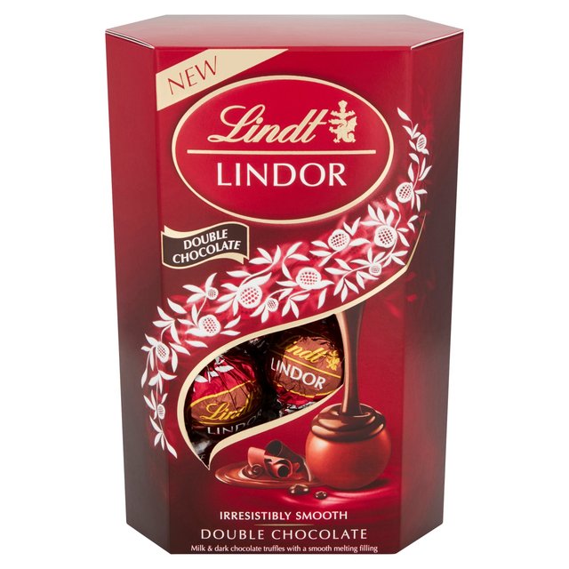 8 x Lindt Lindor Double Chocolate Truffles Box 200G