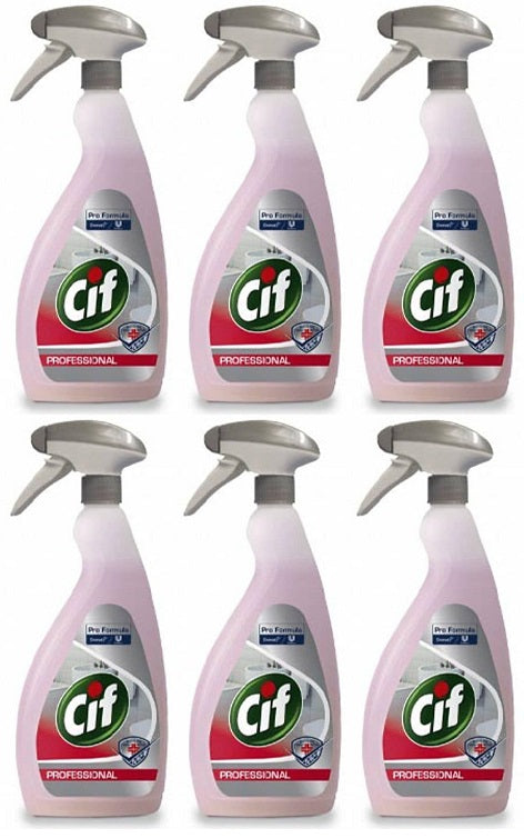 6 x Cif 4In1 Washroom Spray 750Ml