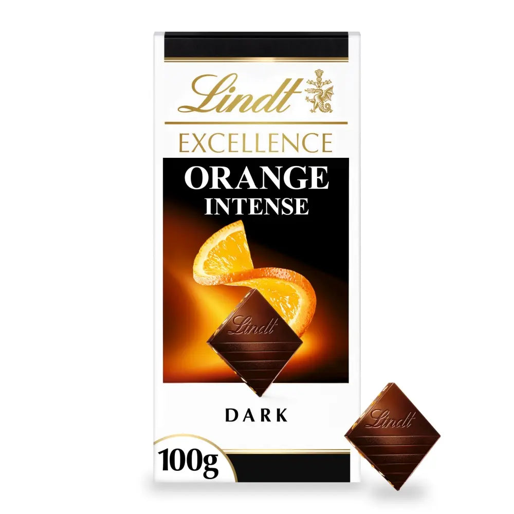 8 x Lindt Excellence Dark Orange Intense - 100GM