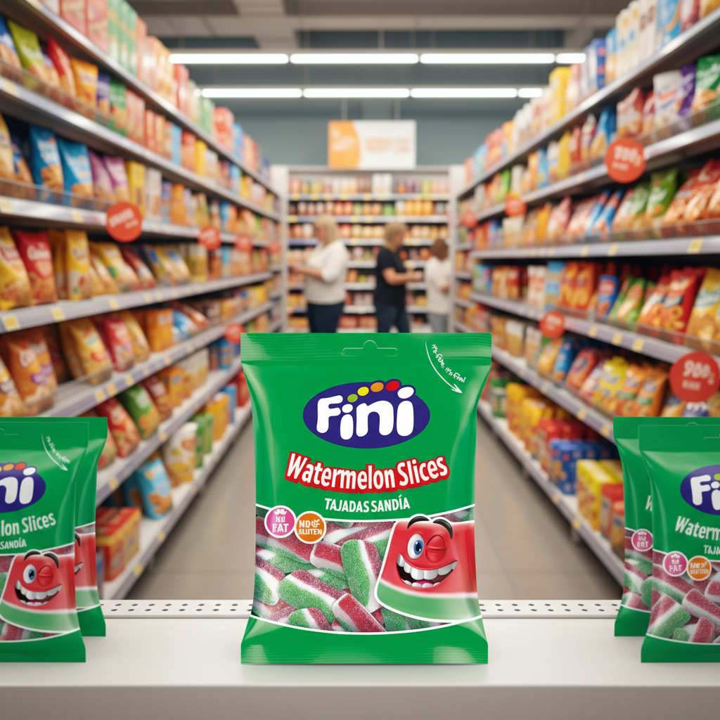 12 X Fini Fizzy Watermelon Sweet Bag - 75Gm