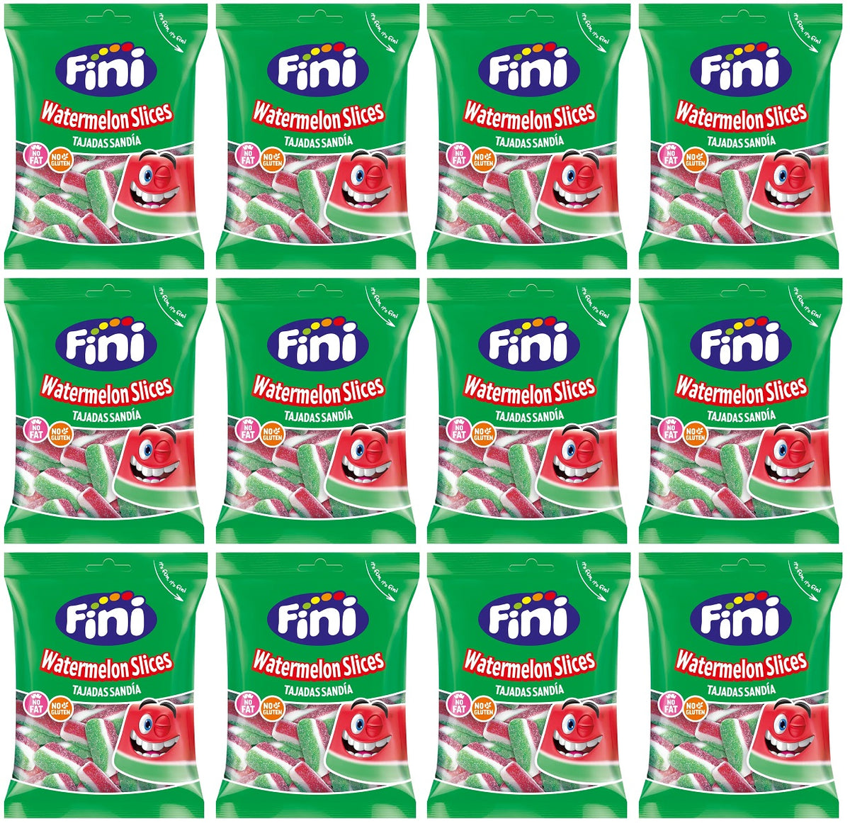 12 X Fini Fizzy Watermelon Sweet Bag - 75Gm