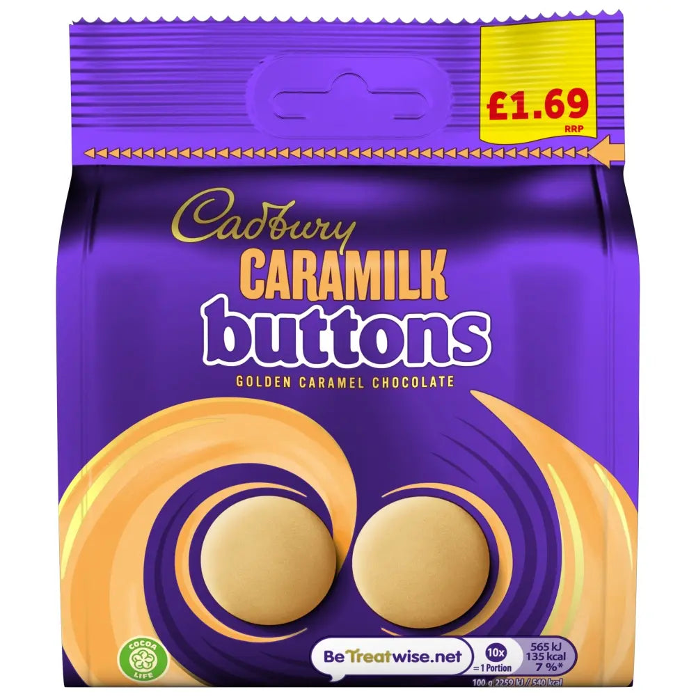 10 X Cadbury Caramilk Buttons - 85Gm