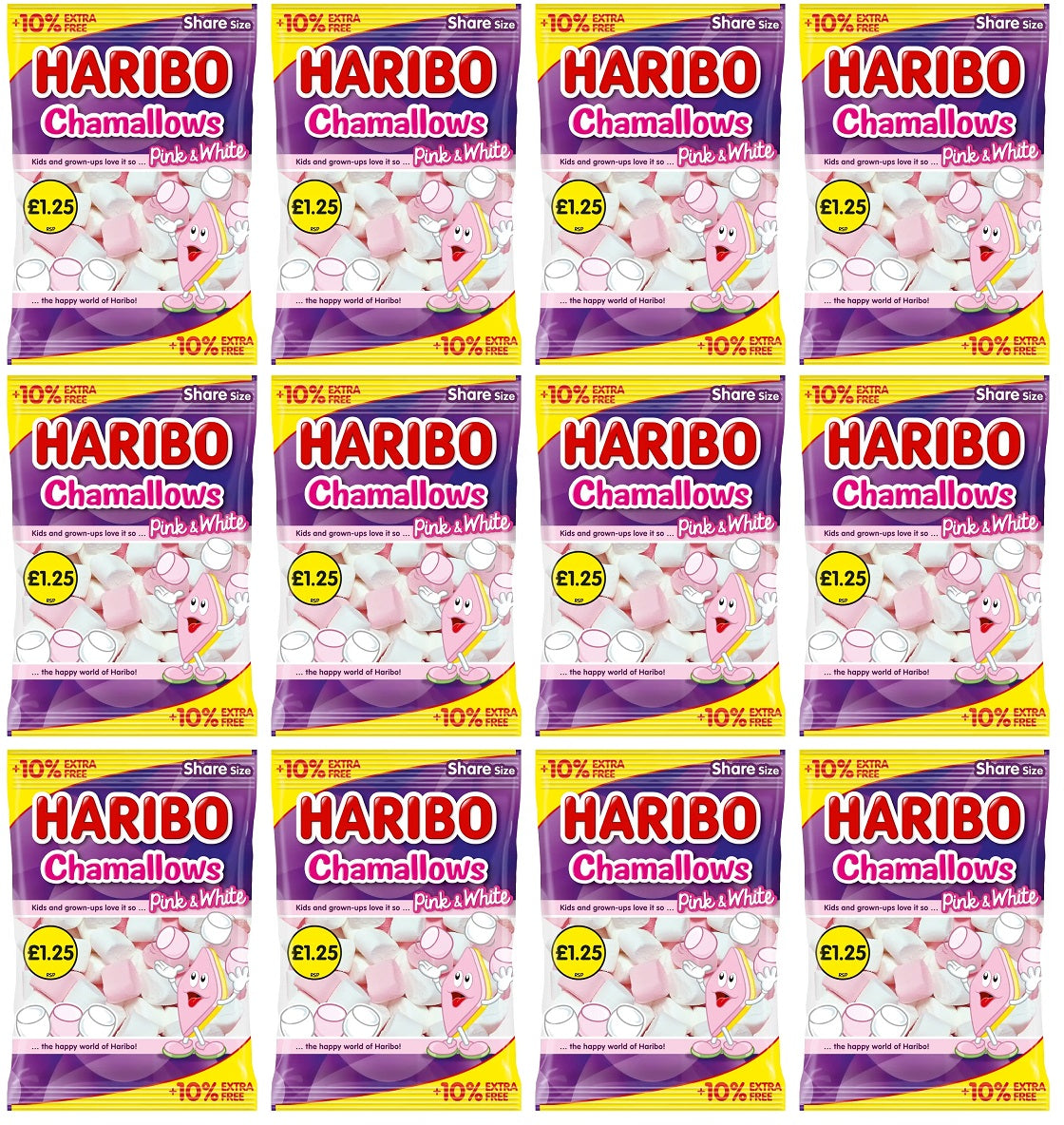 12 x Haribo Chamallows (10% Extra Free) - 154GM