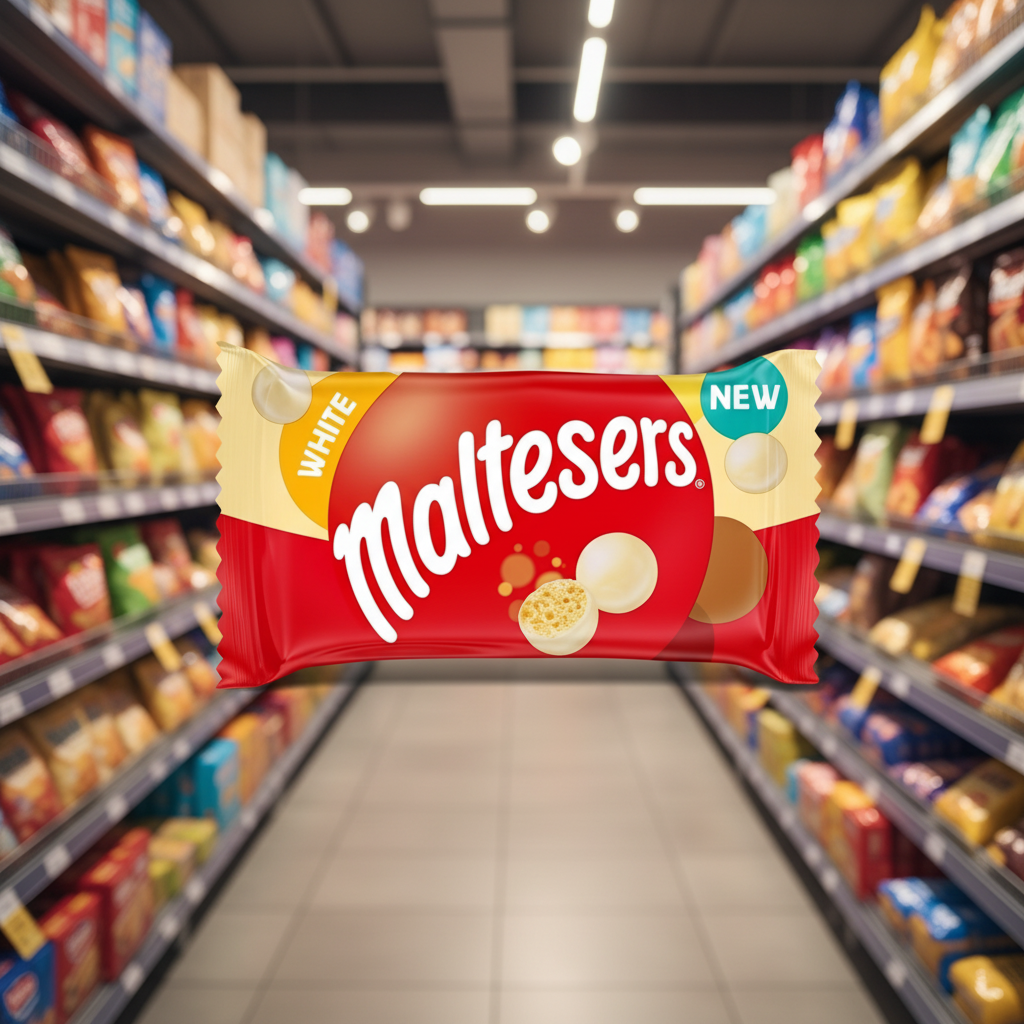 25 x Maltesers White Chocolate Snack Bag - 30GM