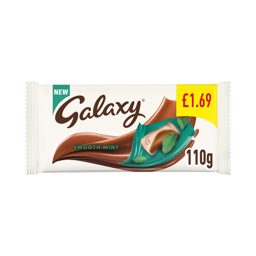 24 X Galaxy Chocolate Mint Block Bar - 110Gm
