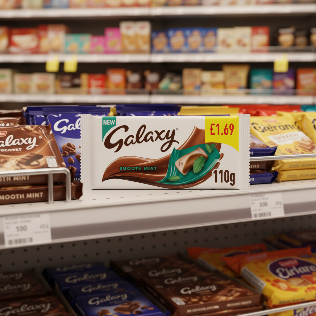 24 X Galaxy Chocolate Mint Block Bar - 110Gm