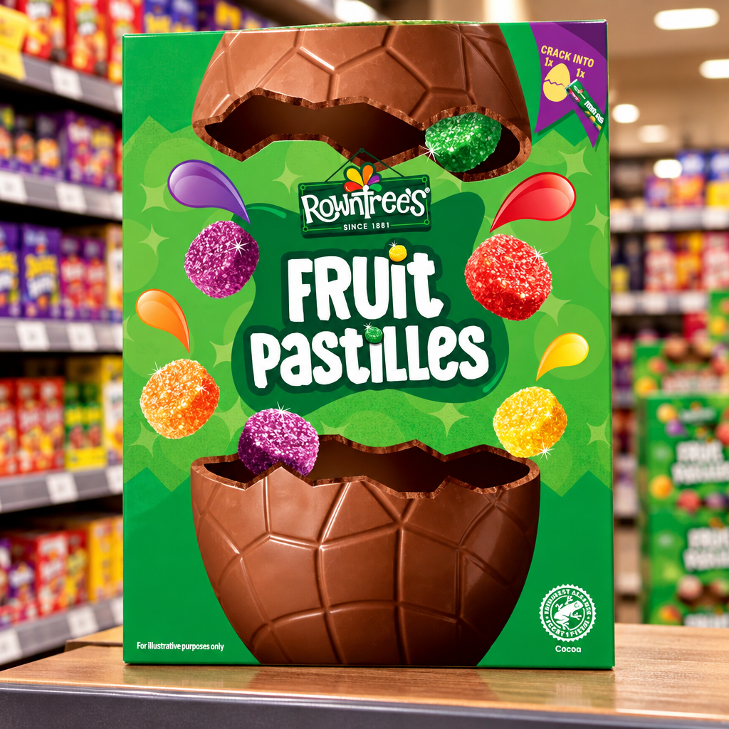 4 X Rowntree Fruit Pastilles Large Egg - 198Gm