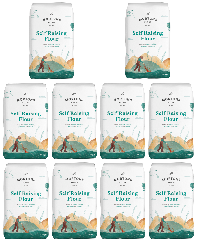 10 x Mortons Self Raising Flour 1.5Kg