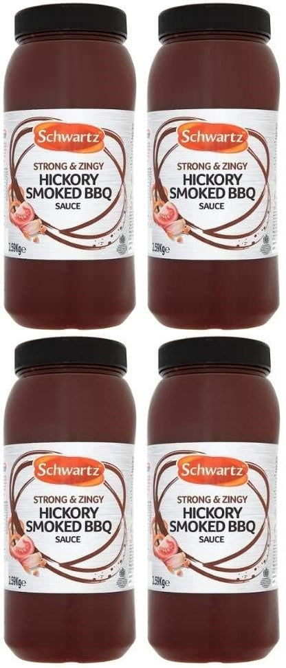 4 x Schwartz Hickory Smoked Bbq Sauce 2.59Kg