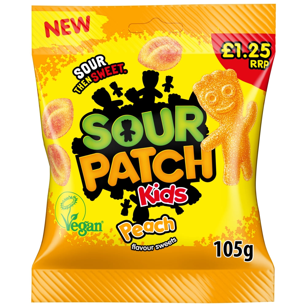 10 X Sour Patch Peach Rings - 105Gm