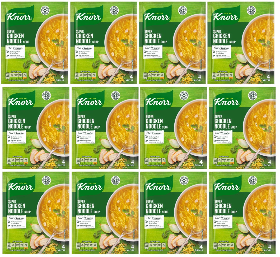 12 x Knorr Super Chicken Noodle Soup 51G