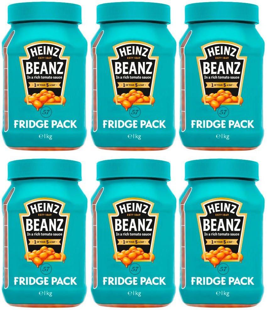 6 x Heinz Baked Beanz Fridge Pack 1Kg