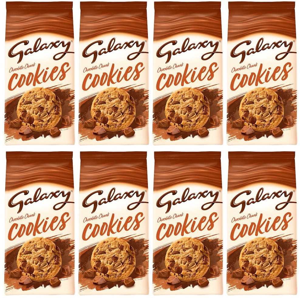 8 x Galaxy Cookies Chocolate Chunk 180G