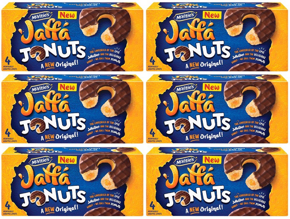 6 x Mcvitie's Jaffa Cakes Original Jaffa Jonuts Biscuits 4 Pack