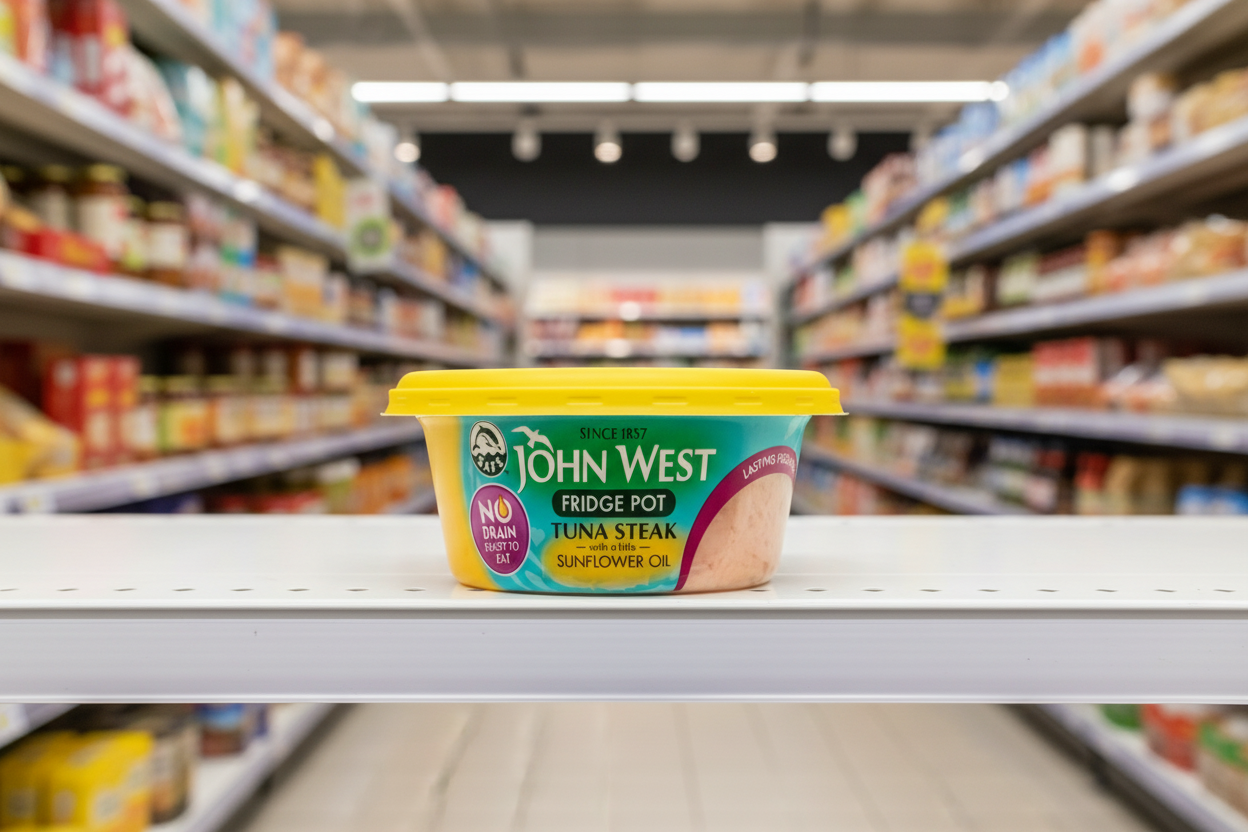 12 x John West No Drain Fridge Pot Tuna Steak With A Little Sunflower Oil 110G