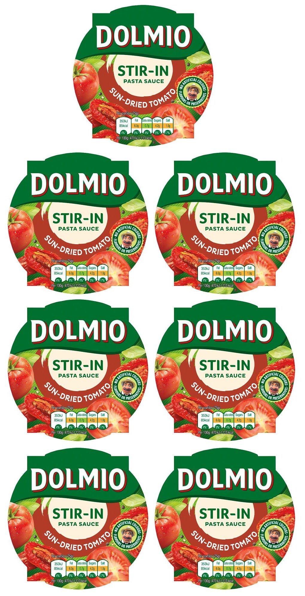 7 x Dolmio Stir In Sun Dried Tomato Pasta Sauce 150G