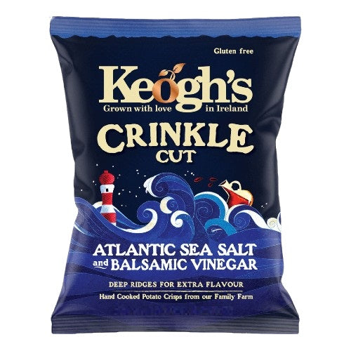 24 x Keogh's Crinkle Cut Atlantic Sea Salt And Balsamic Vinegar 45G