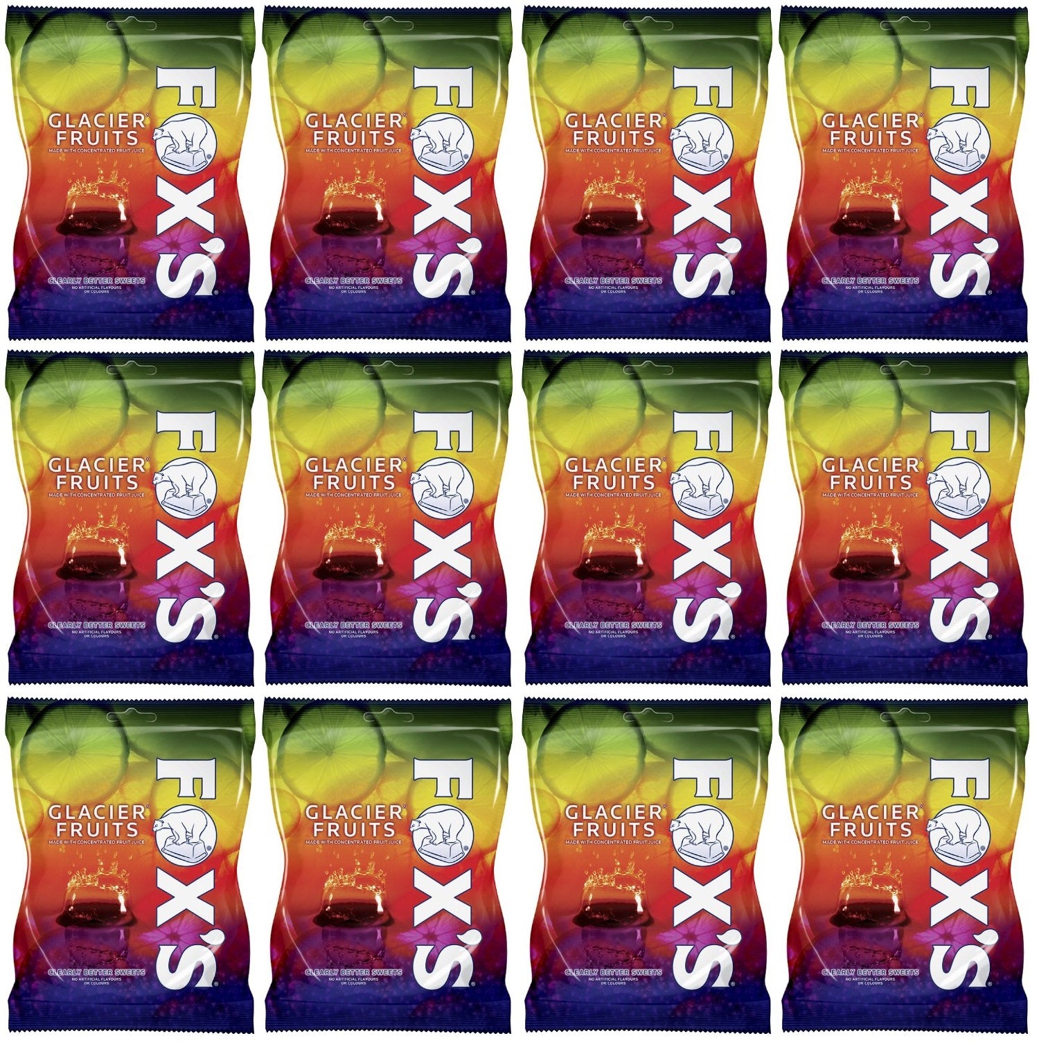 12 x Fox's Glacier Fruits 200G