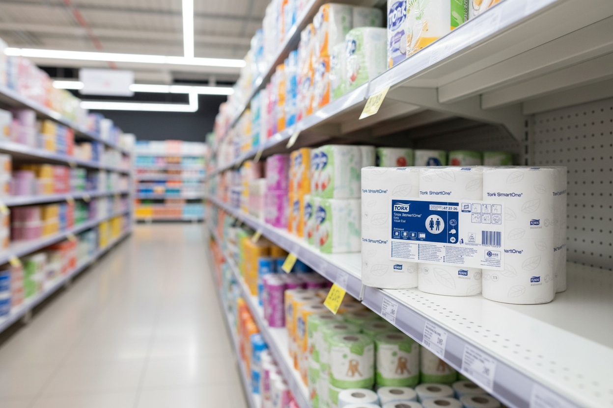 Tork Smart One® Mini Toilet Roll, 2Ply, 112M 12472193