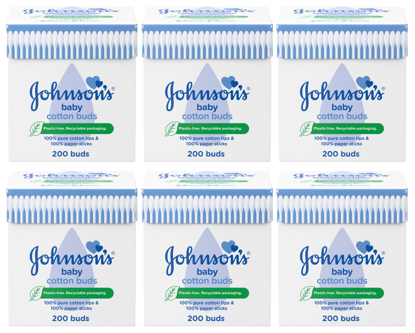 6 x Johnsons Cotton Buds 200 Pack