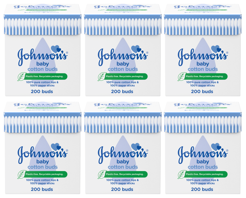 6 x Johnsons Cotton Buds 200 Pack