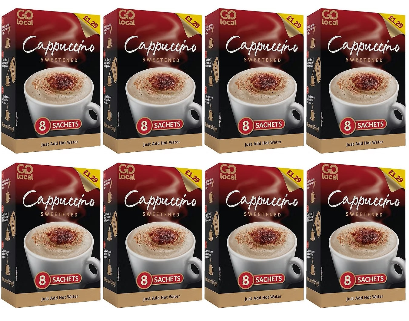 8 X Go Local Cappuccino 8 Pack - 8Pk