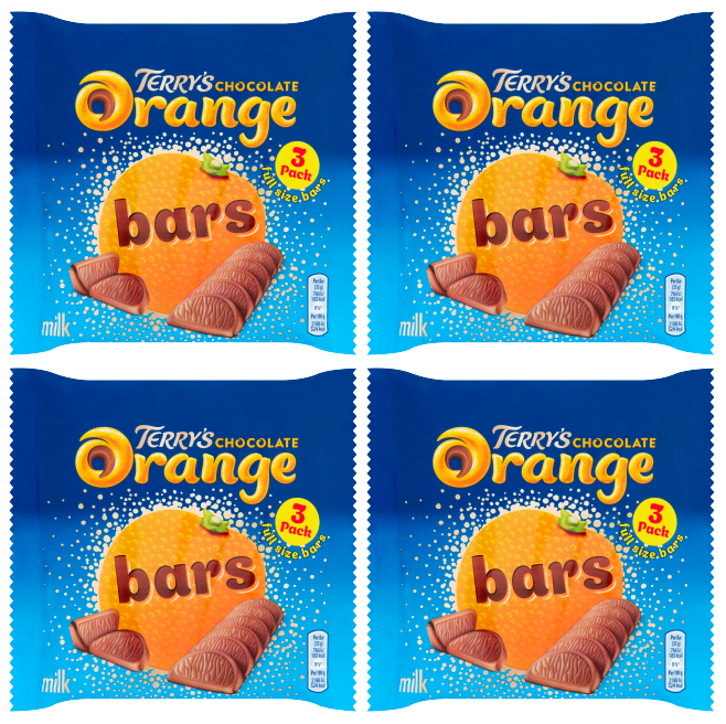 4 x Terrys Chocolate Orange Milk 3 Pack 105Gm