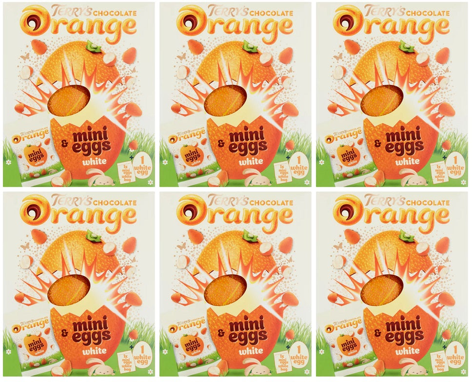 6 x Terrys Chocolate Orange White Easter Egg Mini Eggs - 260GM