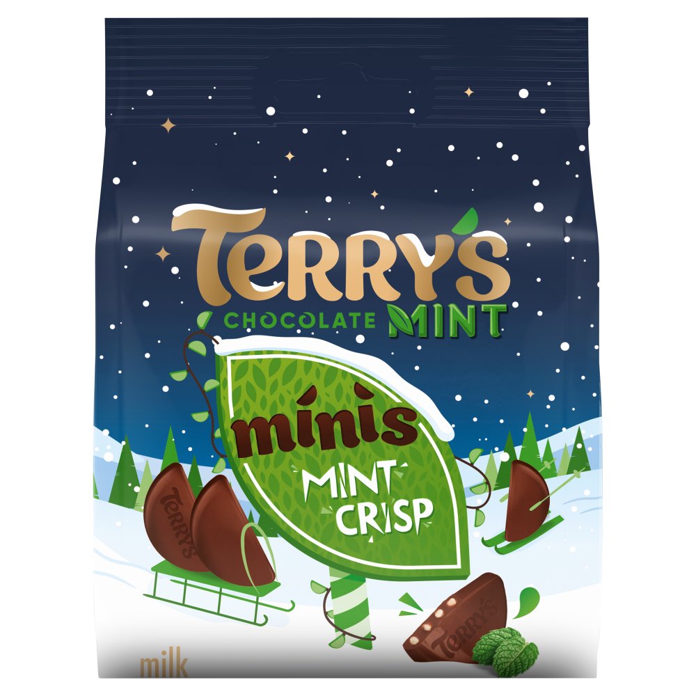 10 X Terrys Mint Crisp Mini'S Bag - 80Gm
