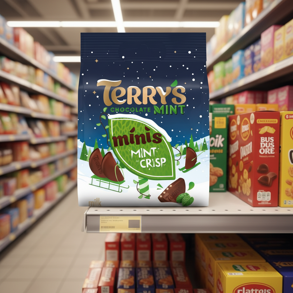 10 X Terrys Mint Crisp Mini'S Bag - 80Gm